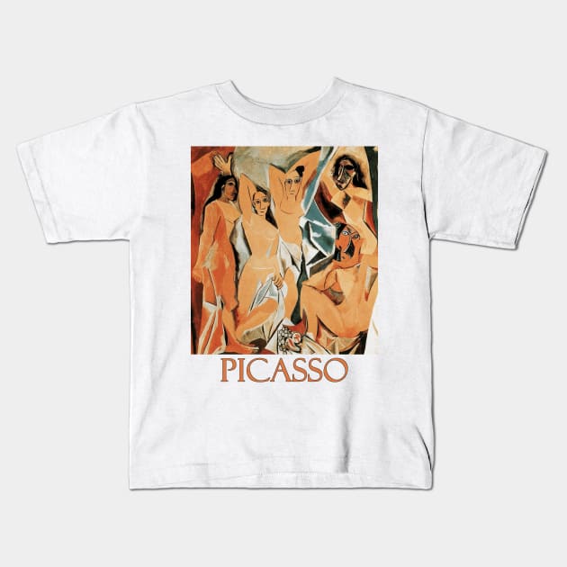 Girls of Avignon by Pablo Picasso Kids T-Shirt by Naves